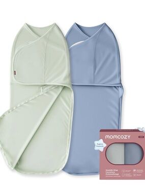 Momcozy Swaddle Wrap Set Blue Light Green